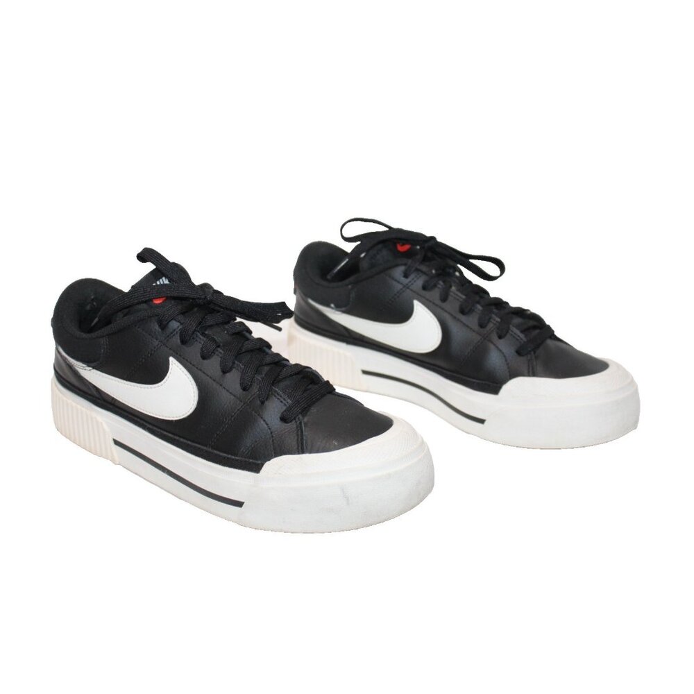 Nike Womens Court Legacy Lift DM7590-001 Black Sail Casual Shoe Sneakers Size 10